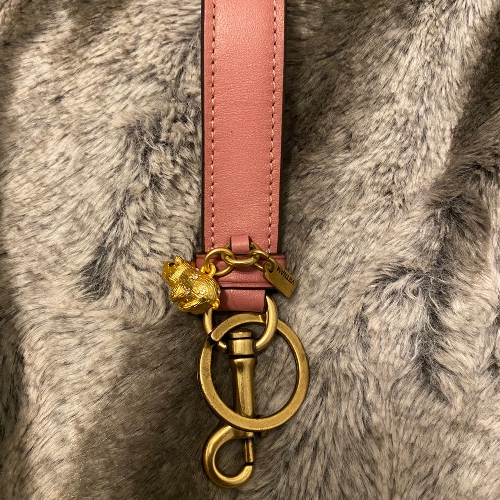 Coach pig keychain